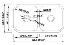 Chậu rửa bát Konox KN8246DUA