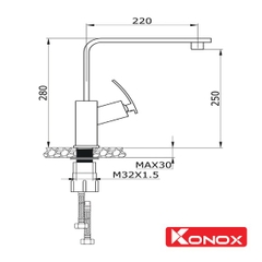 Vòi rửa bát Konox KN1208