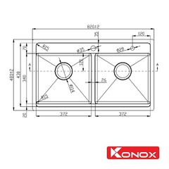 Chậu rửa bát Konox KN8248TD