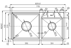 Chậu rửa bát Konox KN8246TD