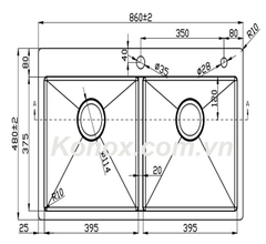 Chậu rửa bát Konox KN8648TD