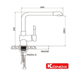 Vòi rửa bát Konox KN1205