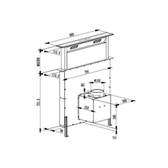 Máy hút mùi âm bàn Munchen LX8007 (Luxury 900mm)