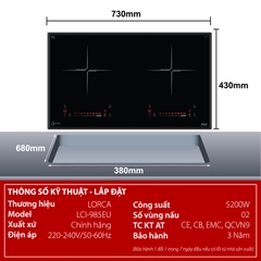 Bếp từ Lorca LCI-985EU nhập khẩu Malaysia
