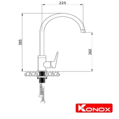 Vòi rửa bát Konox KN 1201