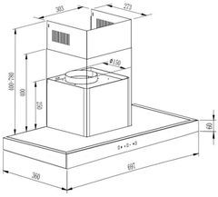 Máy hút mùi Munchen AM105S60P(sâu 36cm )