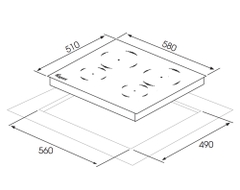 Bếp từ Kapani K-58404I nhập khẩu Italy