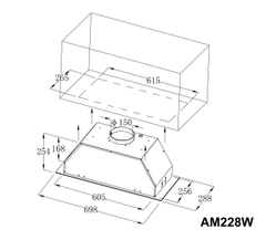 Máy hút mùi âm toàn phần Munchen AM228W