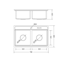 Chậu rửa bát Malloca MS 8812