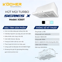 Máy hút mùi Kocher TURBO X 350T màu trắng