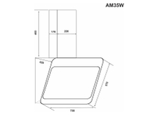 Máy hút mùi kính vát Munchen AM 35W nhập khẩu