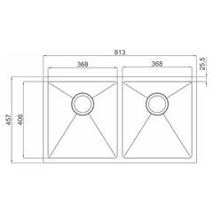 Chậu rửa bát âm toàn phần Munchen MBS4581-S02