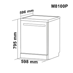Máy rửa bát Munchen M8100P nhập khẩu có sấy không khí nóng