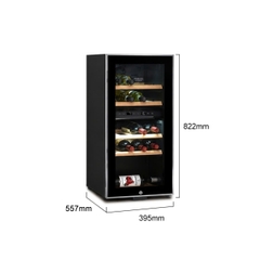 Tủ rượu vang Munchen MWSET024FG (~24 chai Standard Bordeaux 750ml - 2 vùng nhiệt độ)