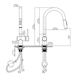 Vòi rửa bát rút dây Kluger KLF0008SC
