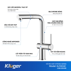 Vòi rửa bát rút dây Kluger KLF0034C