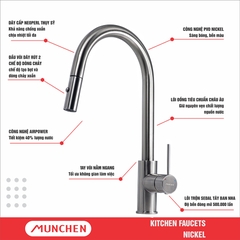Vòi rửa bát rút dây Munchen MBF81822N