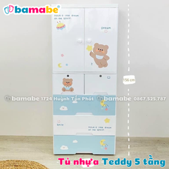 Tủ nhựa Teddy 5 tầng