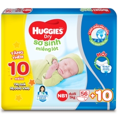 Tã dán sơ sinh Huggies mới (4kg-8kg) - Gói 56 miếng