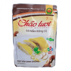 Cháo tươi cây thị gà nấm đông cô