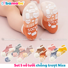 Set 5 vớ lưới chống trượt Nice