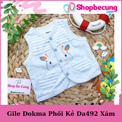 GILE DOKMA PHỐI KẺ DA492 XAM