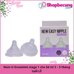 Núm ti Grosmimi stage 1 cho bé từ 2 – 5 tháng tuổi LẺ