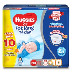 Tã dán sơ sinh Huggies size NB 70 miếng (dưới 5kg)