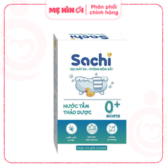 Hộp 10 gói nước tắm thảo dược Sachi cho bé