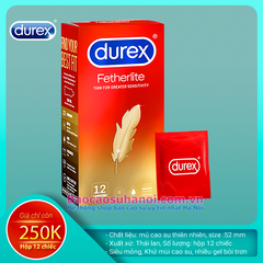 Bao Cao Su Durex Fetherlite Lông Gà Siêu Mỏng Hộp 12 Chiếc