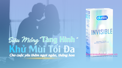 Bao Cao Su Durex Invisible Siêu Mỏng Hộp 10 Chiếc