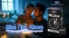 Bao Cao Su OLO Melola Mã M49TMi Size Nhỏ 49mm, Trơn, Hương Bạc Hà, Chống Xuất Sớm Hộp 12 Chiếc