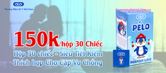 Bao Cao Su OLO PéLo Hương Dâu Size 52mm, Siêu Nhiều Gel Hộp 30 Chiếc