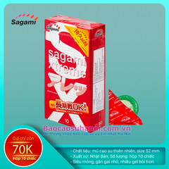 Bao Cao Su Sagami Xtreme Feel Long Gân Gai Hộp 10 Chiếc