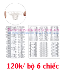 Bộ 6 Chiếc Đôn Khúc Giữa có bi Siêu Mềm Màu Trắng