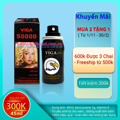 Thuốc Xịt Super Viga 50000 Chính Hãng Chống Xuất Tinh Sớm