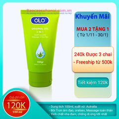Gel Bôi Trơn OLO Original 3 IN 1 Oralsex và Massage Cao Cấp