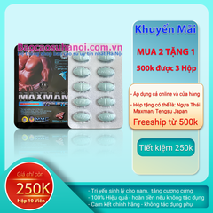 Thuốc Cường Dương Maxman 3800mg Chính Hãng Mỹ Hộp 10 Viên