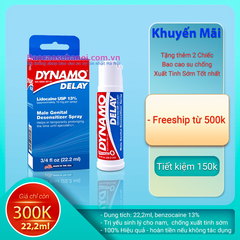 Thuốc Xịt Dynamo Delay Của Mỹ 22,2 Ml Chính Hãng