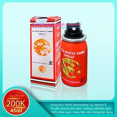 Chai Xịt Super Viga Dooz 34000 Dragon Màu Đỏ Chính Hãng
