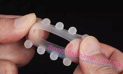 Vòng Mắt Cừu Silicon Có Bi Màu Trắng Siêu Mềm Chống Tuột