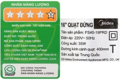 Quạt đứng Midea FS40-19PRD
