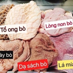 Sét Lòng Bò (Tổ ong - Sách - Lòng Non - Lá Mía - Dạ Dày)