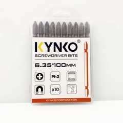 Mũi vít 2 đầu PH2 (không mạ) 100mm Kynko MVKM2XPH2-110-V10 (VỈ 10 CÁI)
