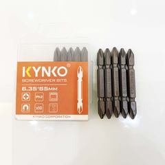 Mũi vít 2 đầu PH2 (không mạ) chiều dài 65mm MVKM2XPH2-065-V10 (VỈ 10 CÁI)