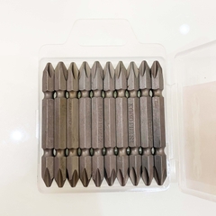 Mũi vít 2 đầu PH2 (không mạ) chiều dài 65mm MVKM2XPH2-065-V10 (VỈ 10 CÁI)