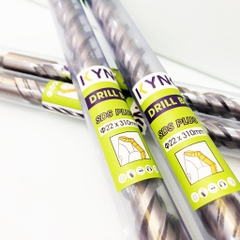 PHI Ø22 DÀI 310MM XUYÊN TƯỜNG ĐẦU DẸT MŨI KHOAN BÊ TÔNG SDS KYNKO MKBTXT-22310