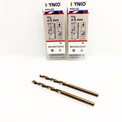 Mũi khoan Inox HSS-CO5 Kynko 5% Cobalt Ø 3mm MKI-HSS-CO5-030 Coban (VỈ 10 CHIẾC)