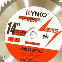 LƯỠI CƯA GỖ TCT 60 RĂNG Ø 350mm KYNKO WGZ350060P
