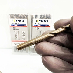 Mũi khoan Inox HSS-CO5 Kynko 5% Cobalt Ø 6mm MKI-HSS-CO5-060 Coban (VỈ 10 CHIẾC)